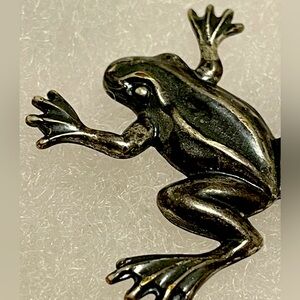 Frog pewter pin